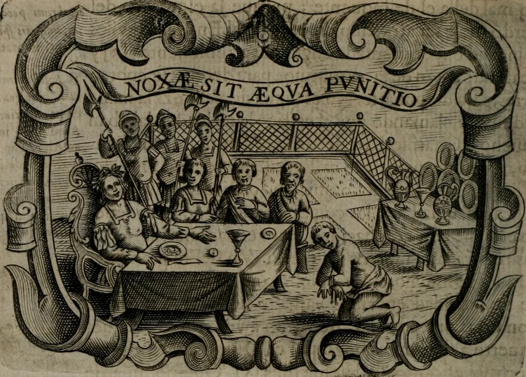An illustration from Principe perfecto y ministros aiustados : documentos politicos, y morales en emblemas, 1662, leaf 203