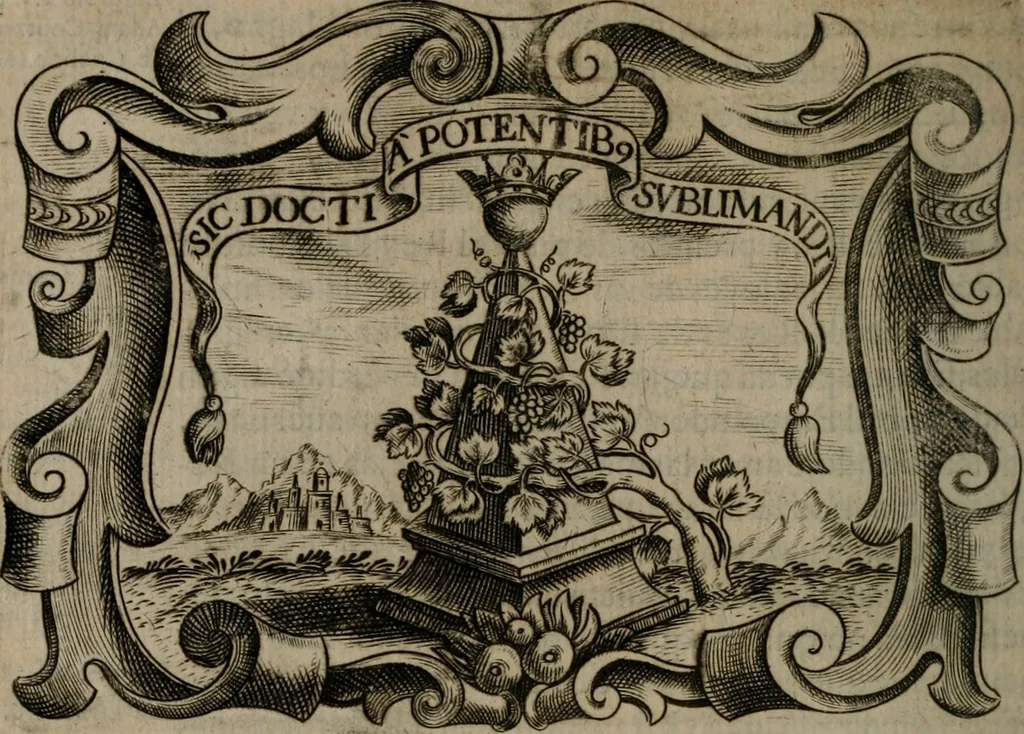An illustration from Principe perfecto y ministros aiustados : documentos politicos, y morales en emblemas, 1662, leaf 221