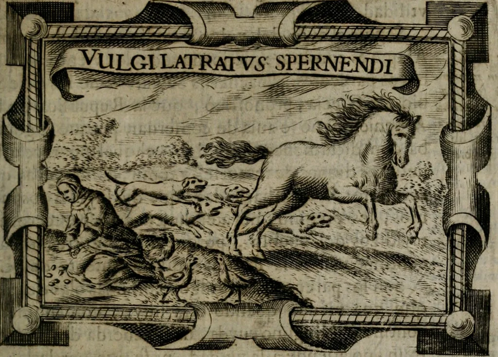 An illustration from Principe perfecto y ministros aiustados : documentos politicos, y morales en emblemas, 1662, leaf 440