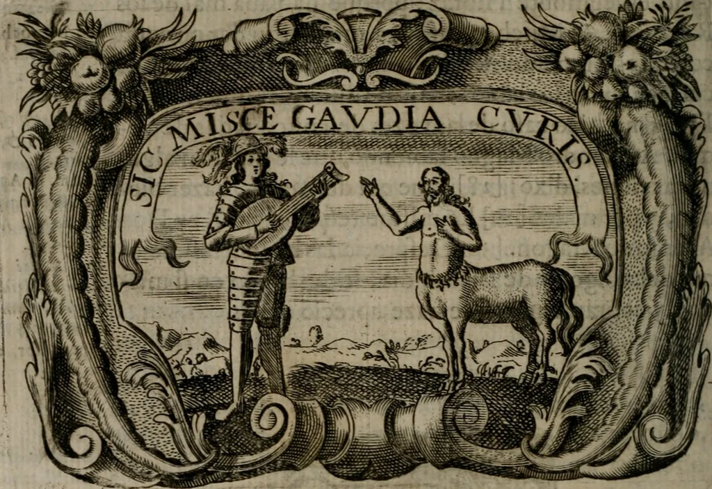 An illustration from Principe perfecto y ministros aiustados : documentos politicos, y morales en emblemas, 1662, leaf 445