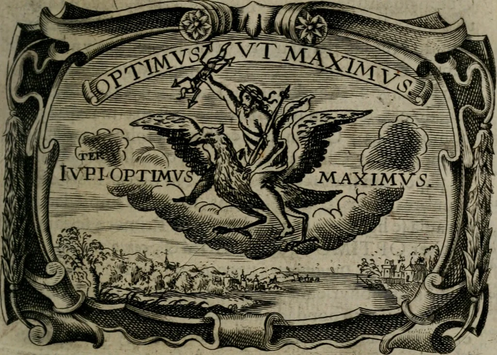 An illustration from Principe perfecto y ministros aiustados : documentos politicos, y morales en emblemas, 1662, leaf 58