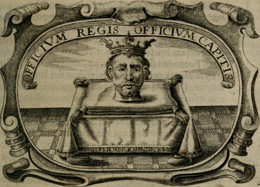 An illustration from Principe perfecto y ministros aiustados : documentos politicos, y morales en emblemas, 1662, leaf 94