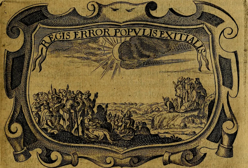 An illustration from Principe perfecto y ministros aivstados, docvmentos politicos, y morales. En emblemas, 1662, leaf 108