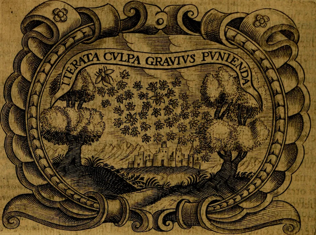 An illustration from Principe perfecto y ministros aivstados, docvmentos politicos, y morales. En emblemas, 1662, leaf 179