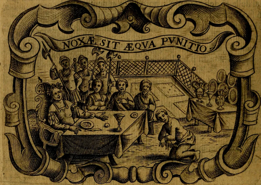 An illustration from Principe perfecto y ministros aivstados, docvmentos politicos, y morales. En emblemas, 1662, leaf 181