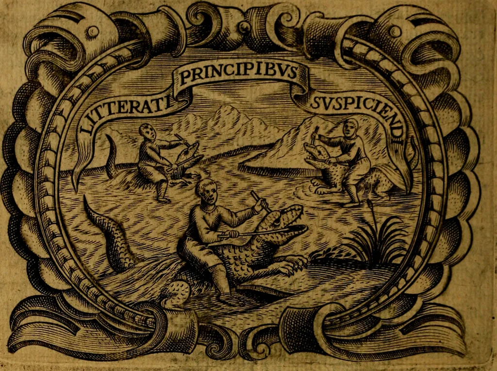 An illustration from Principe perfecto y ministros aivstados, docvmentos politicos, y morales. En emblemas, 1662, leaf 203