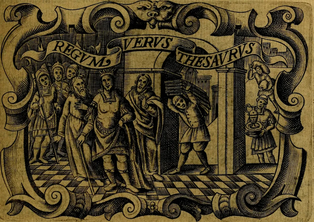 An illustration from Principe perfecto y ministros aivstados, docvmentos politicos, y morales. En emblemas, 1662, leaf 210