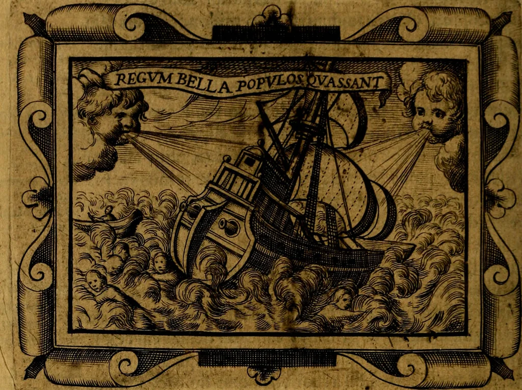 An illustration from Principe perfecto y ministros aivstados, docvmentos politicos, y morales. En emblemas, 1662, leaf 227