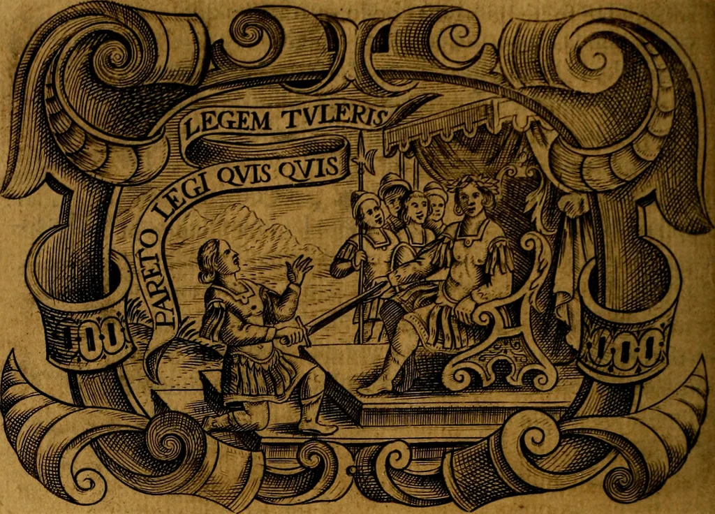 An illustration from Principe perfecto y ministros aivstados, docvmentos politicos, y morales. En emblemas, 1662, leaf 309