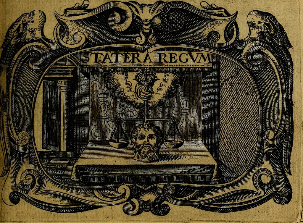 An illustration from Principe perfecto y ministros aivstados, docvmentos politicos, y morales. En emblemas, 1662, leaf 328