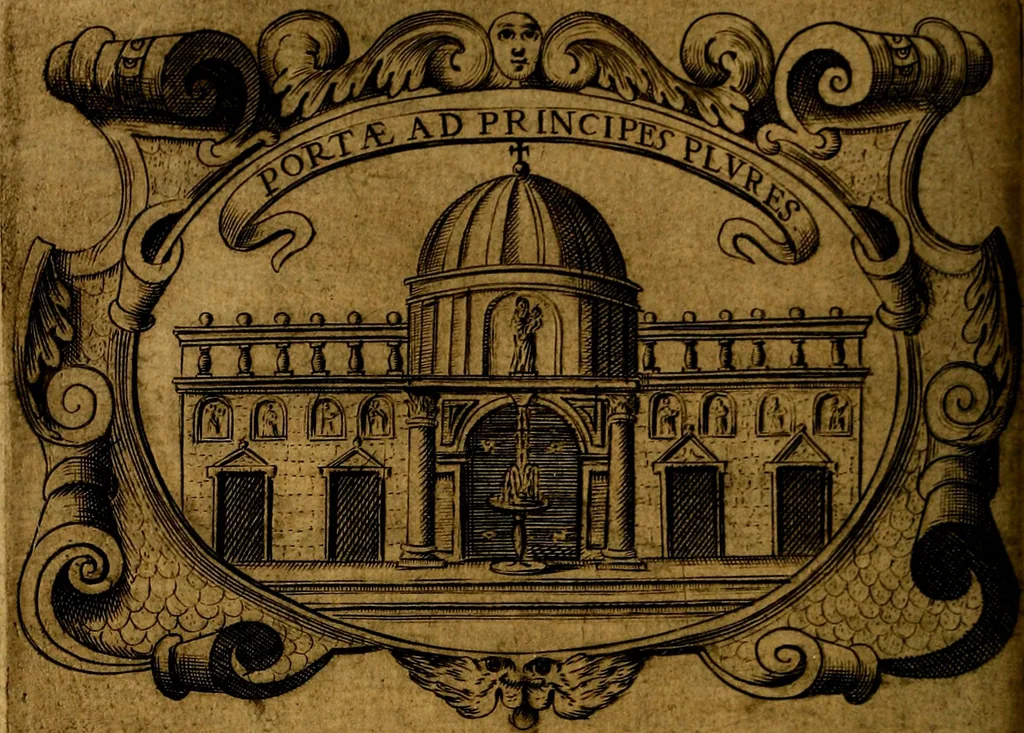 An illustration from Principe perfecto y ministros aivstados, docvmentos politicos, y morales. En emblemas, 1662, leaf 365