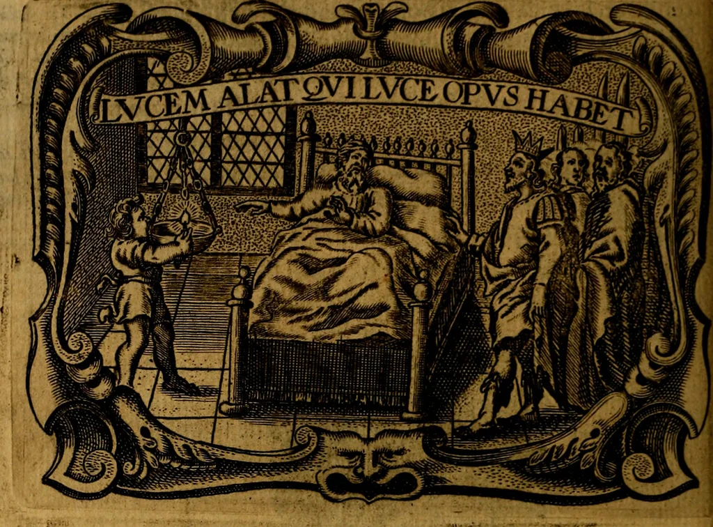 An illustration from Principe perfecto y ministros aivstados, docvmentos politicos, y morales. En emblemas, 1662, leaf 395