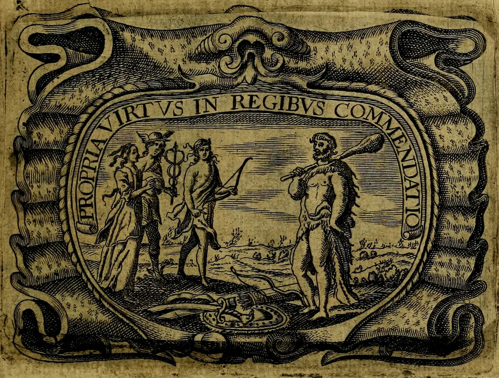 An illustration from Principe perfecto y ministros aivstados, docvmentos politicos, y morales. En emblemas, 1662, leaf 40