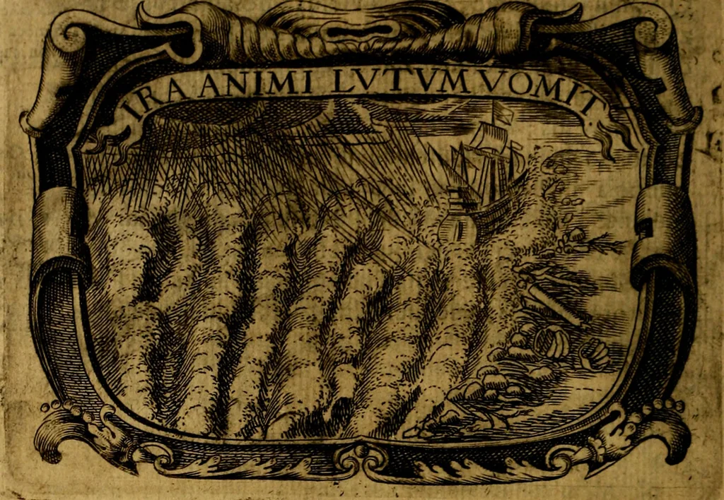 An illustration from Principe perfecto y ministros aivstados, docvmentos politicos, y morales. En emblemas, 1662, leaf 45