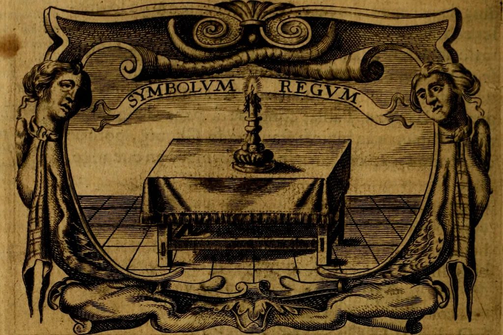 An illustration from Principe perfecto y ministros aivstados, docvmentos politicos, y morales. En emblemas, 1662, leaf 85