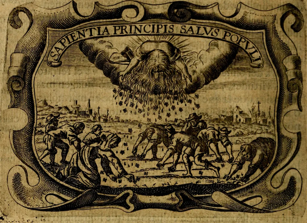 An illustration from Principe perfecto y ministros aivstados, docvmentos politicos, y morales. En emblemas, 1662, leaf 119