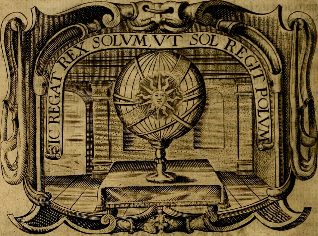 An illustration from Principe perfecto y ministros aivstados, docvmentos politicos, y morales. En emblemas, 1662, leaf 147