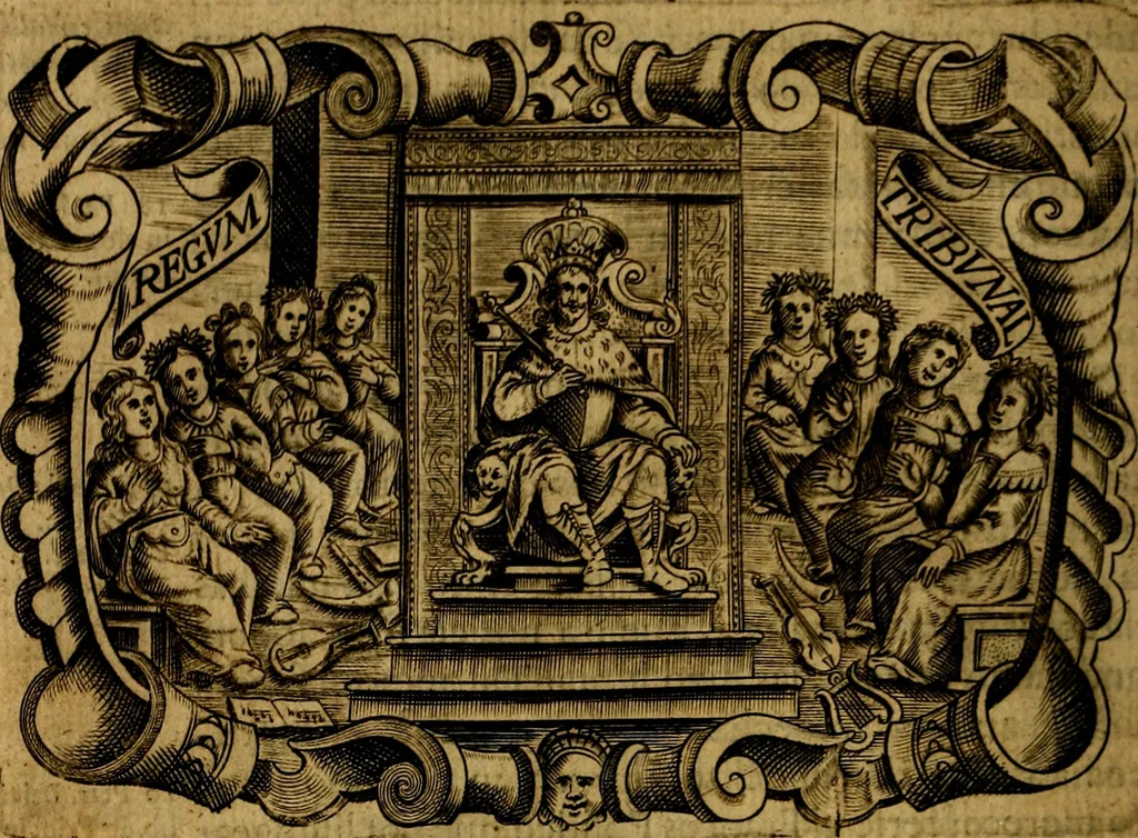 An illustration from Principe perfecto y ministros aivstados, docvmentos politicos, y morales. En emblemas, 1662, leaf 165