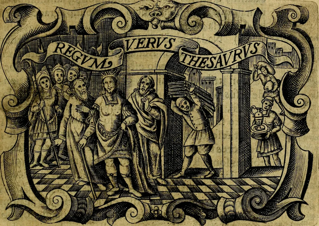 An illustration from Principe perfecto y ministros aivstados, docvmentos politicos, y morales. En emblemas, 1662, leaf 204