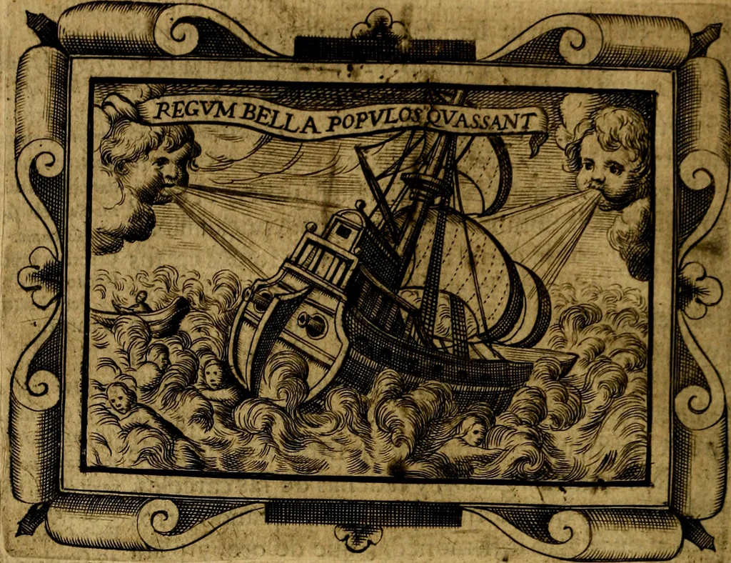 An illustration from Principe perfecto y ministros aivstados, docvmentos politicos, y morales. En emblemas, 1662, leaf 221