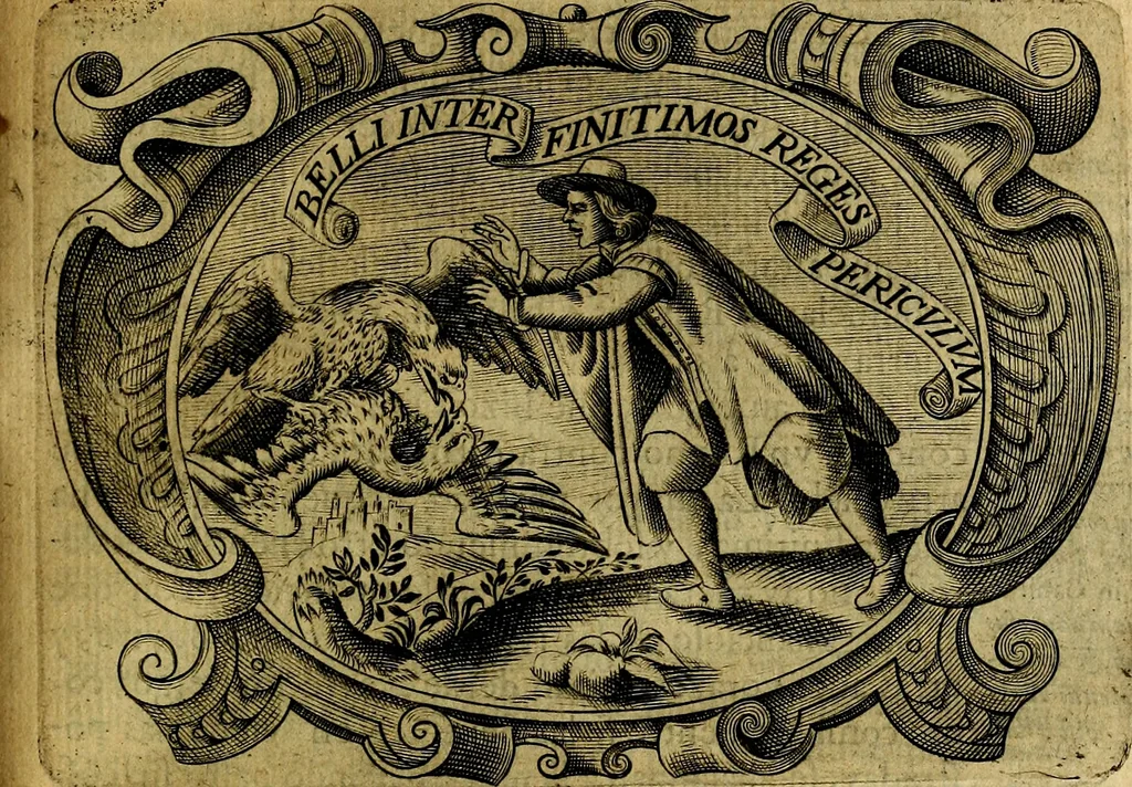 An illustration from Principe perfecto y ministros aivstados, docvmentos politicos, y morales. En emblemas, 1662, leaf 230