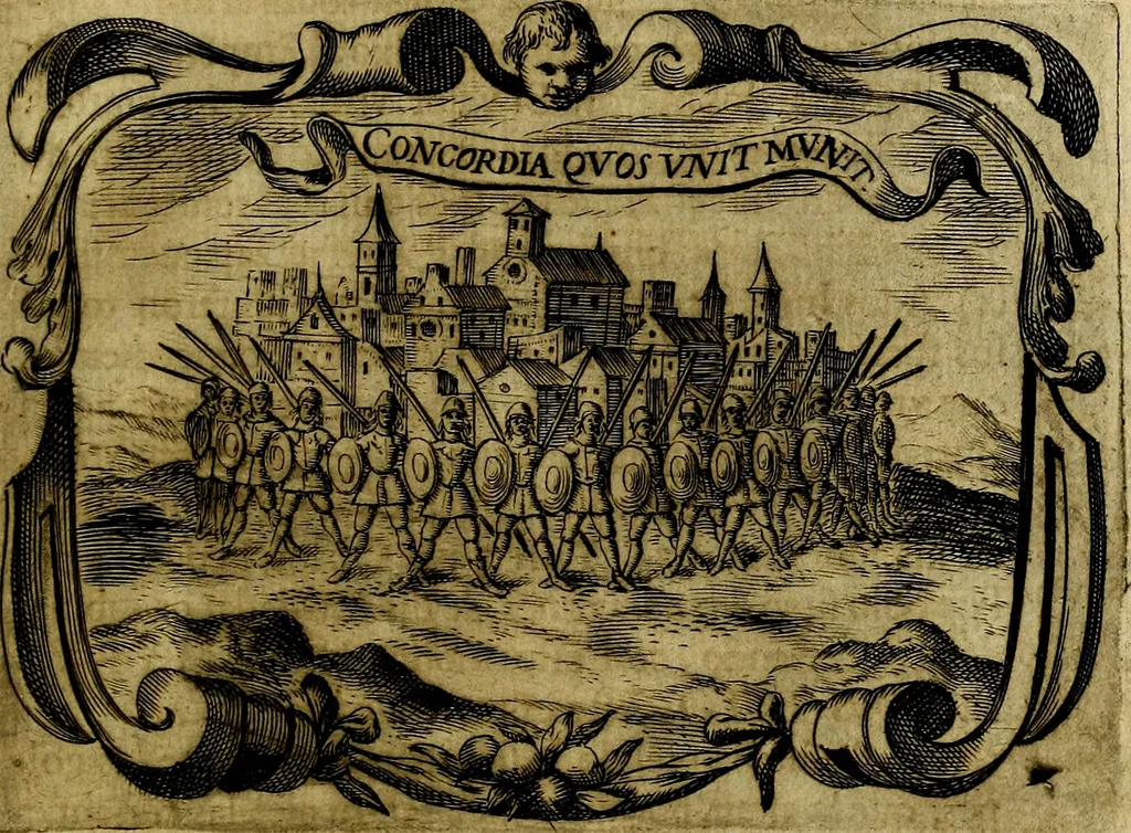 An illustration from Principe perfecto y ministros aivstados, docvmentos politicos, y morales. En emblemas, 1662, leaf 260
