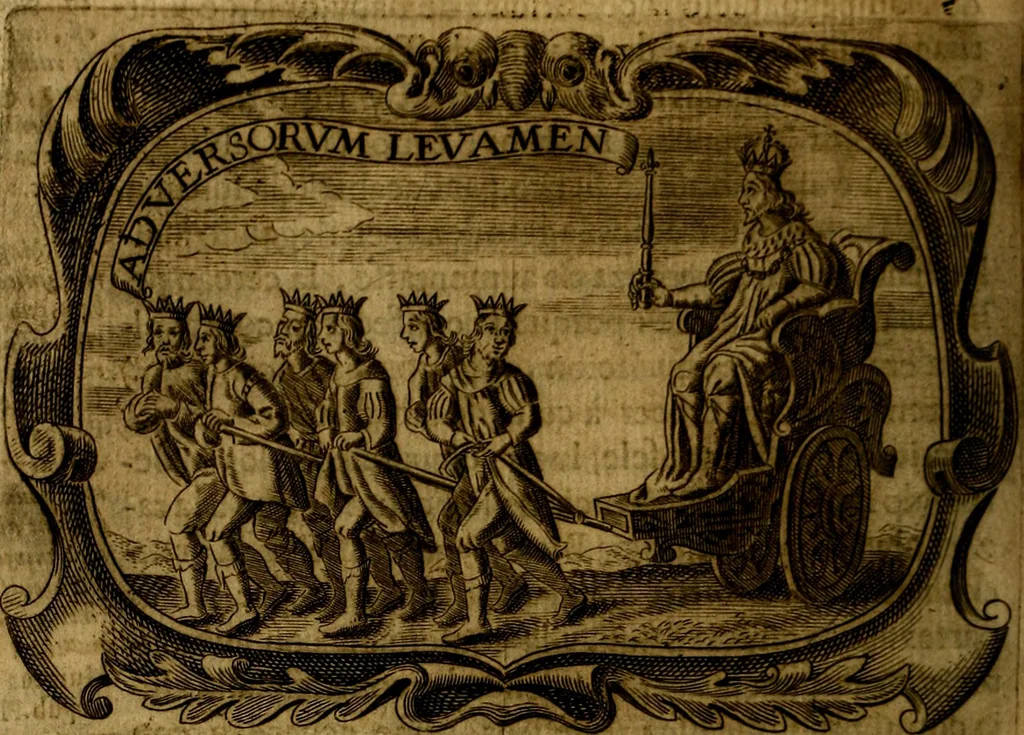 An illustration from Principe perfecto y ministros aivstados, docvmentos politicos, y morales. En emblemas, 1662, leaf 273