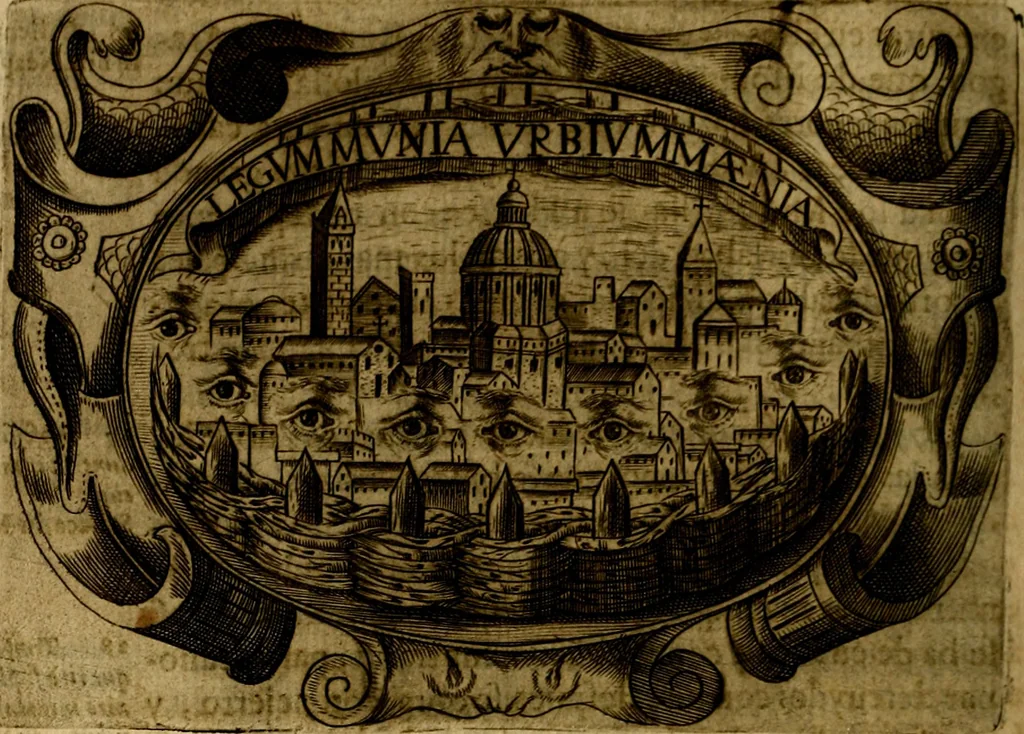 An illustration from Principe perfecto y ministros aivstados, docvmentos politicos, y morales. En emblemas, 1662, leaf 291