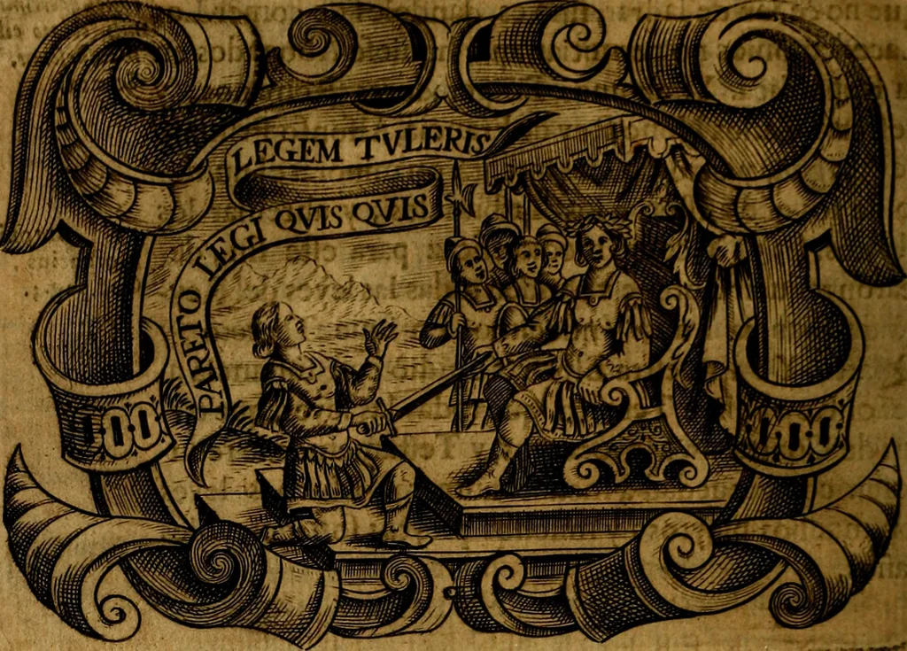 An illustration from Principe perfecto y ministros aivstados, docvmentos politicos, y morales. En emblemas, 1662, leaf 303