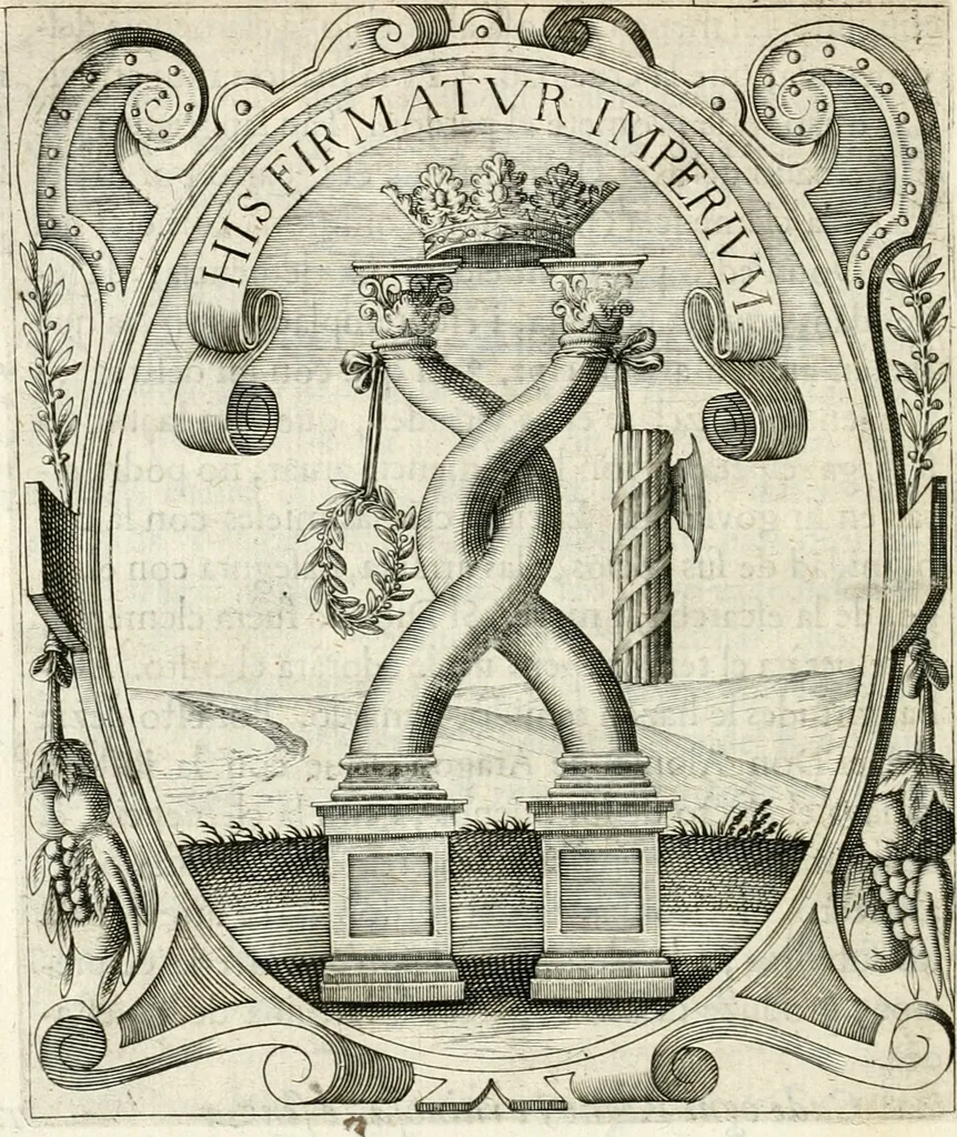 An illustration from Idea de vn principe politico christiano : representada en cien empresas, 1640, leaf 159