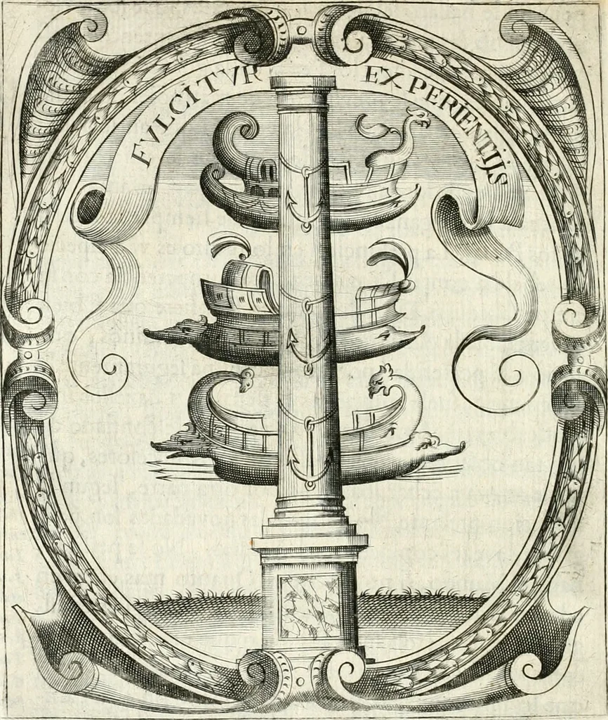 An illustration from Idea de vn principe politico christiano : representada en cien empresas, 1640, leaf 203
