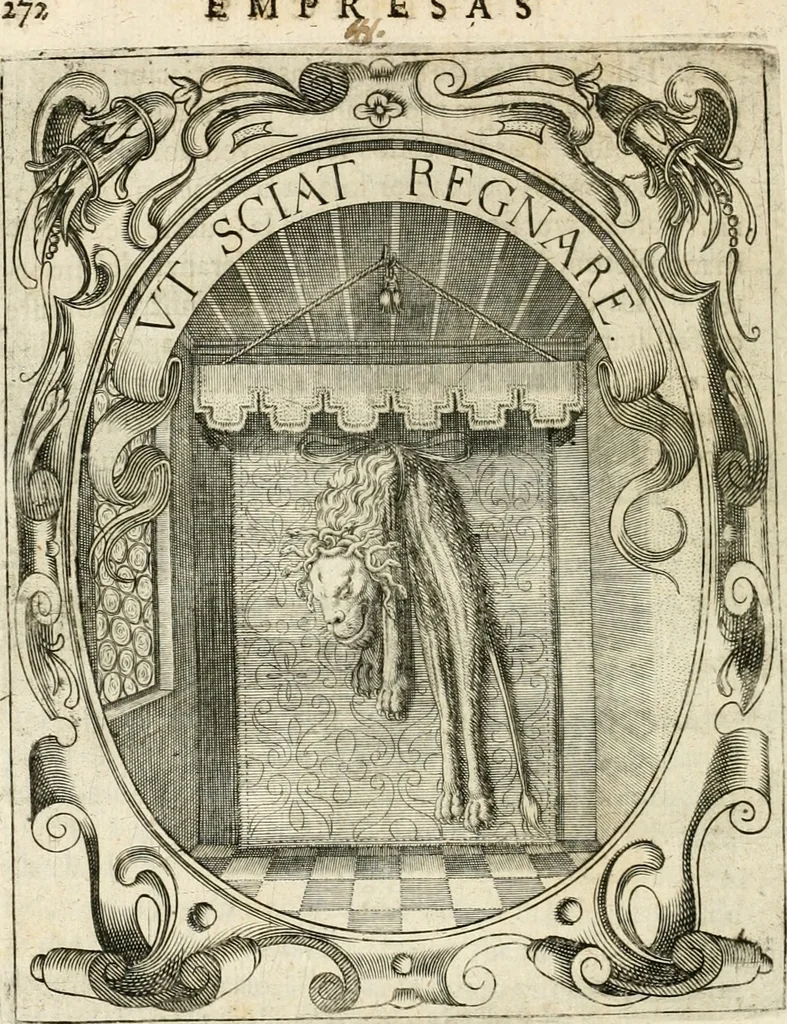 An illustration from Idea de vn principe politico christiano : representada en cien empresas, 1640, leaf 291