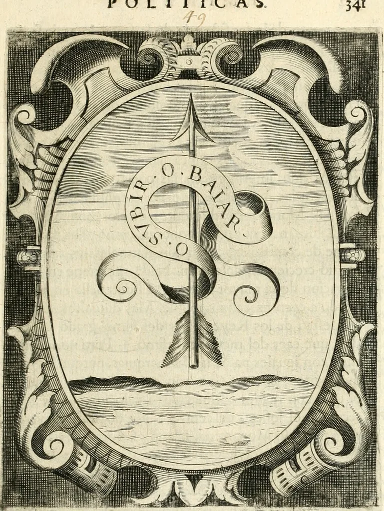 An illustration from Idea de vn principe politico christiano : representada en cien empresas, 1640, leaf 360