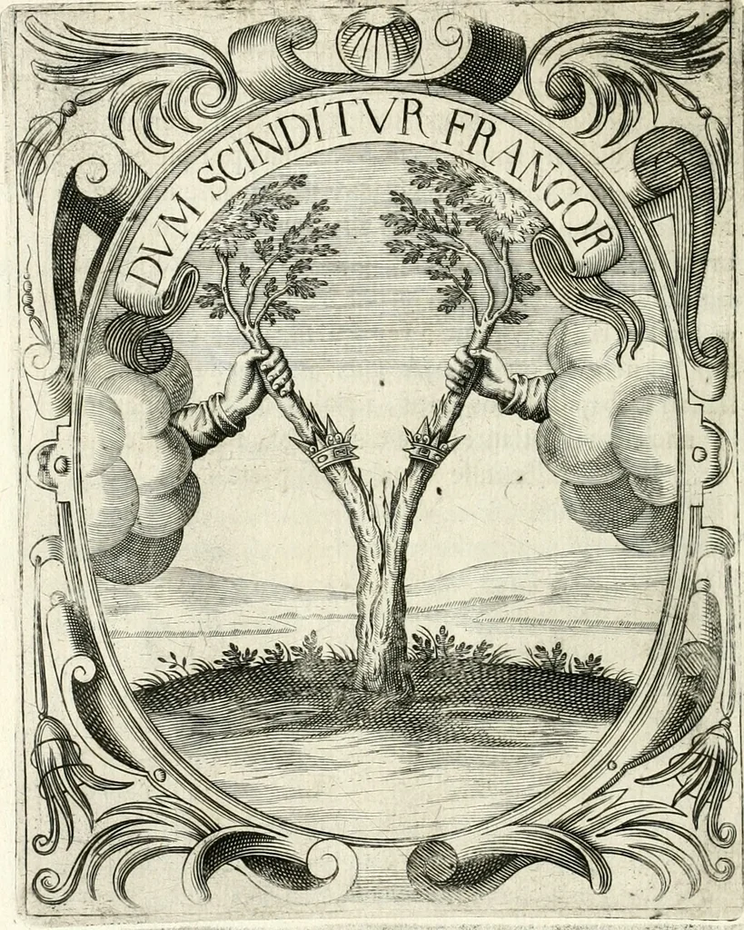 An illustration from Idea de vn principe politico christiano : representada en cien empresas, 1640, leaf 525