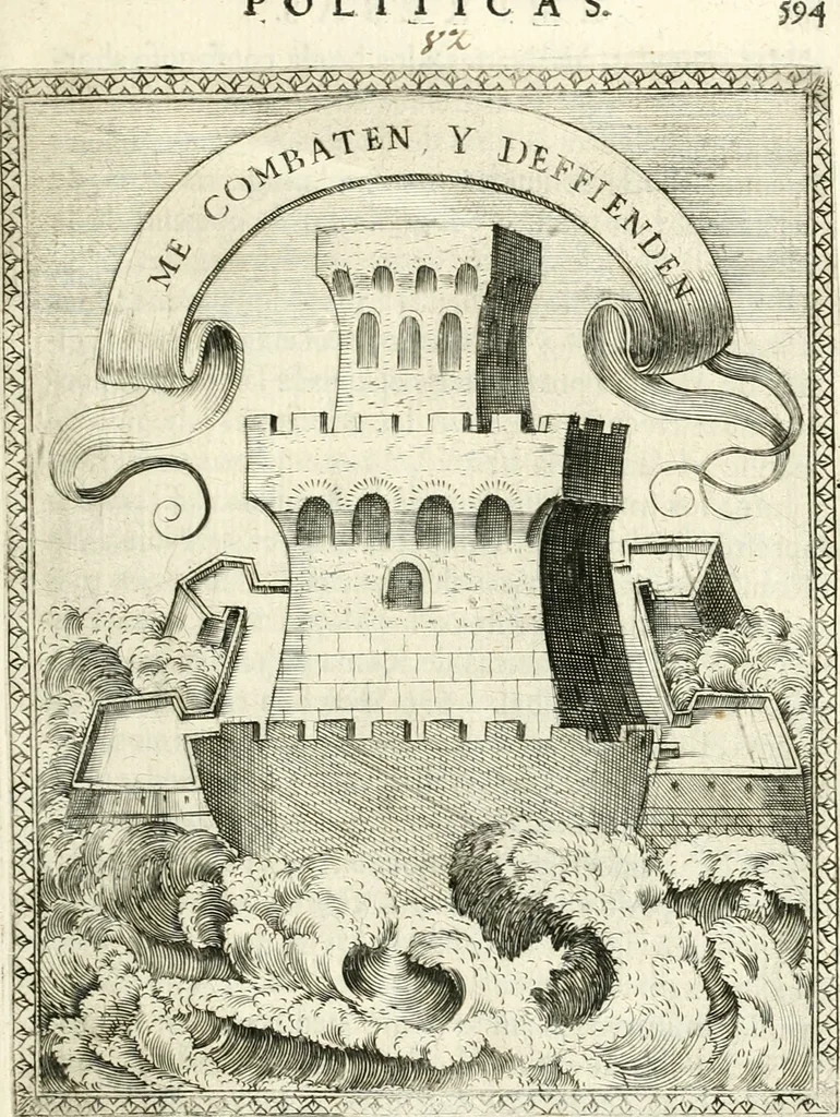 An illustration from Idea de vn principe politico christiano : representada en cien empresas, 1640, leaf 612