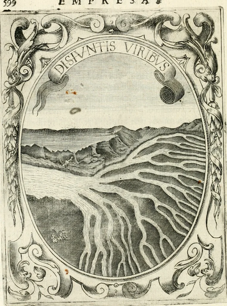 An illustration from Idea de vn principe politico christiano : representada en cien empresas, 1640, leaf 617