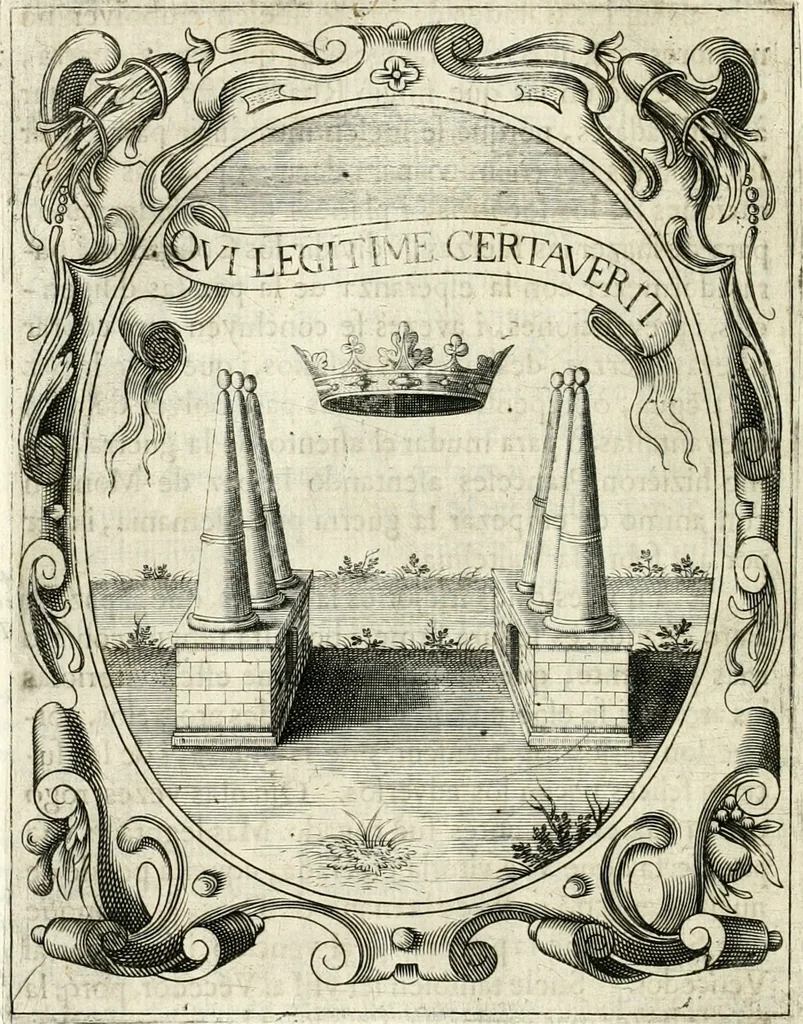 An illustration from Idea de vn principe politico christiano : representada en cien empresas, 1640, leaf 711