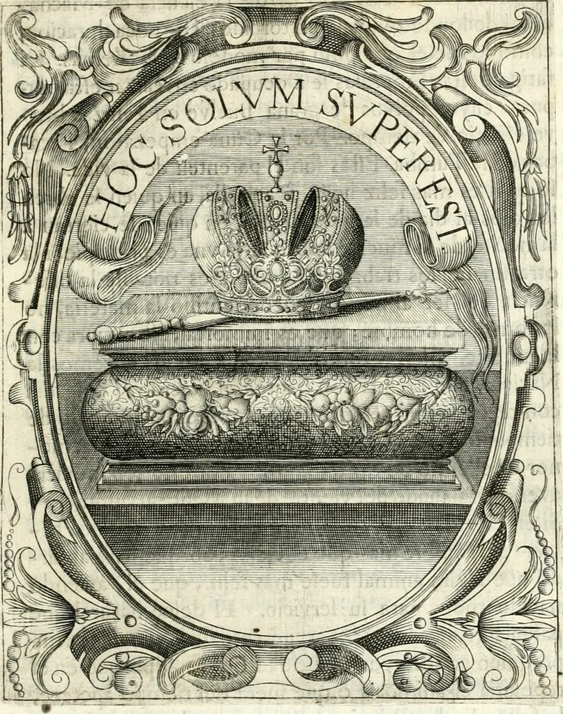 An illustration from Idea de vn principe politico christiano : representada en cien empresas, 1640, leaf 724