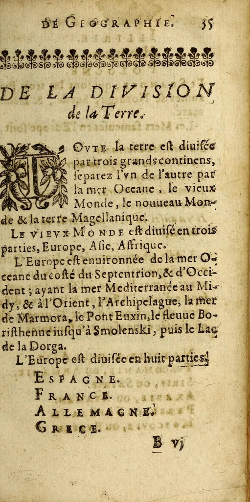 An illustration from Principes de cosmographie:, 1643, leaf 51