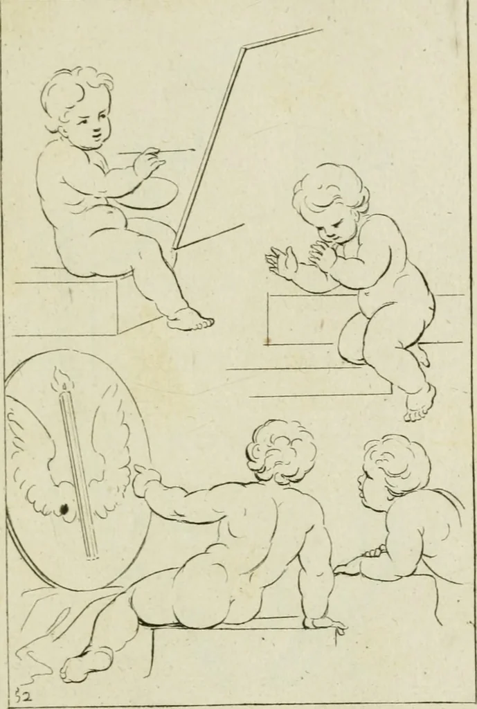 An illustration from Principes de dessein, 1700, leaf 108