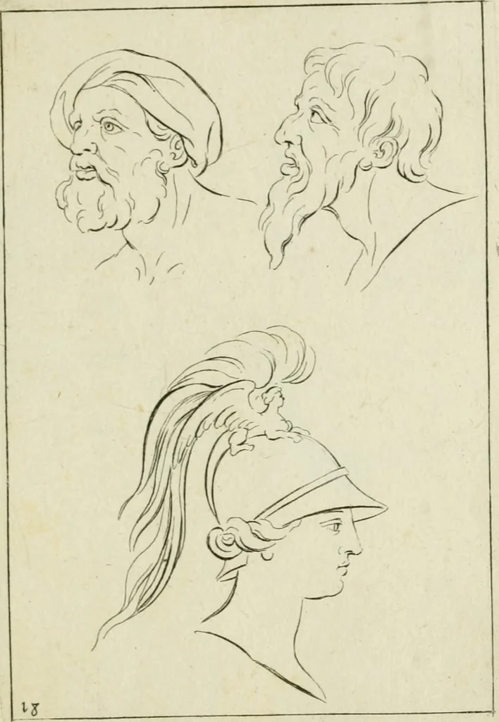 An illustration from Principes de dessein, 1700, leaf 40
