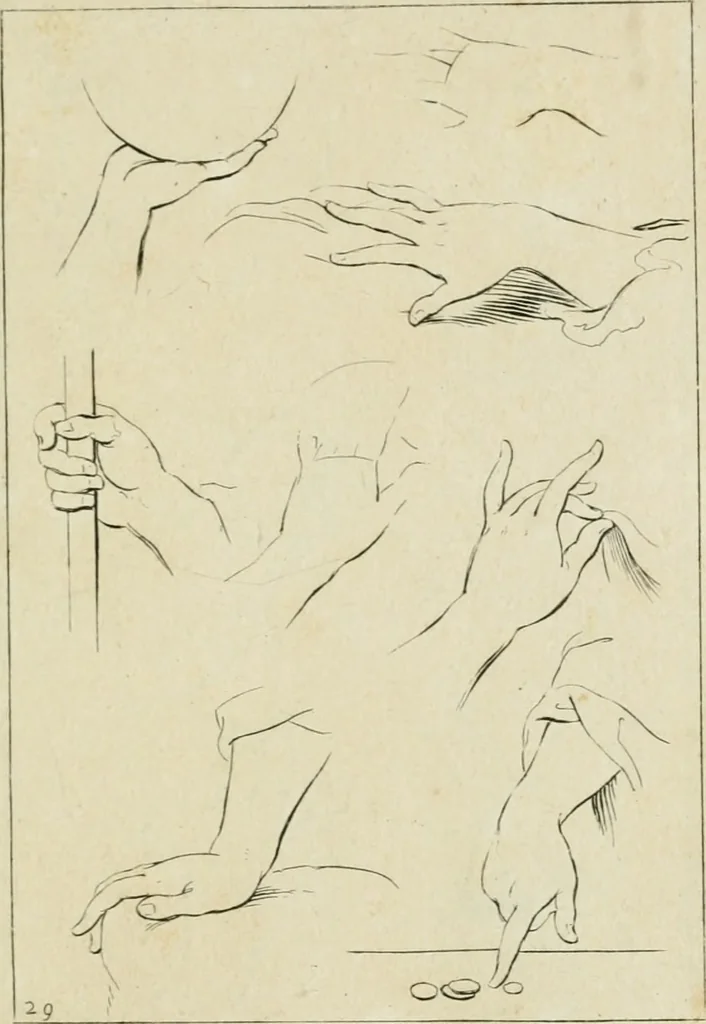 An illustration from Principes de dessein, 1700, leaf 62