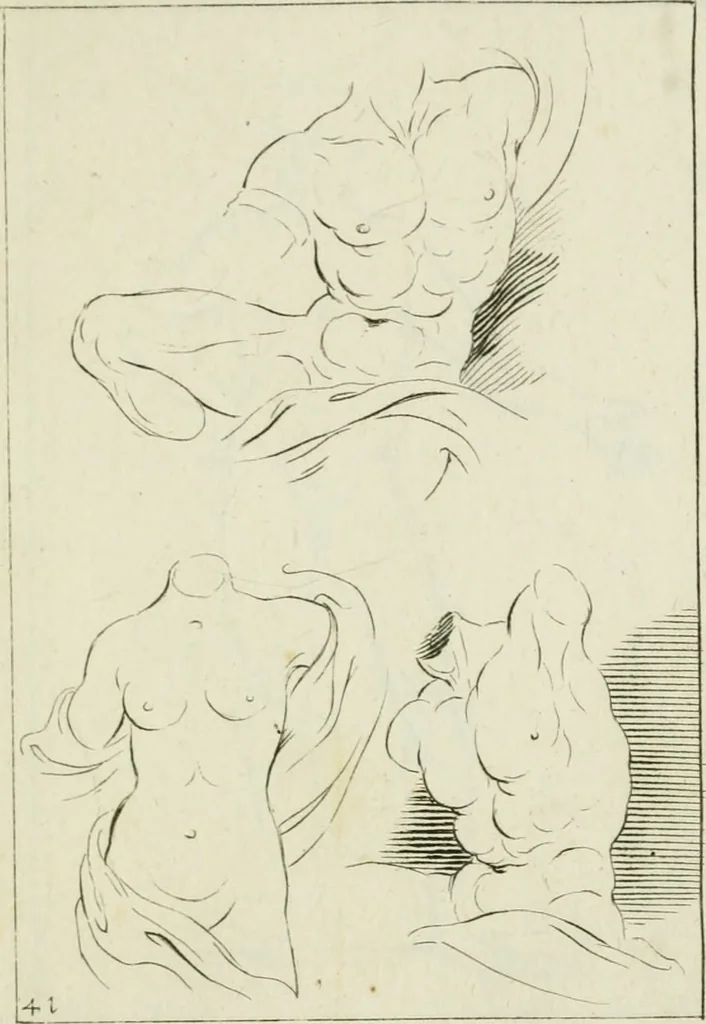 An illustration from Principes de dessein, 1700, leaf 86
