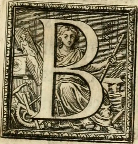 An illustration from Des principes de l'architecture, de la sculpture, de la peinture et des autres arts qui en dependent : avec un dictionnaire des terms propres à chacun de ces arts, 1690, leaf 30
