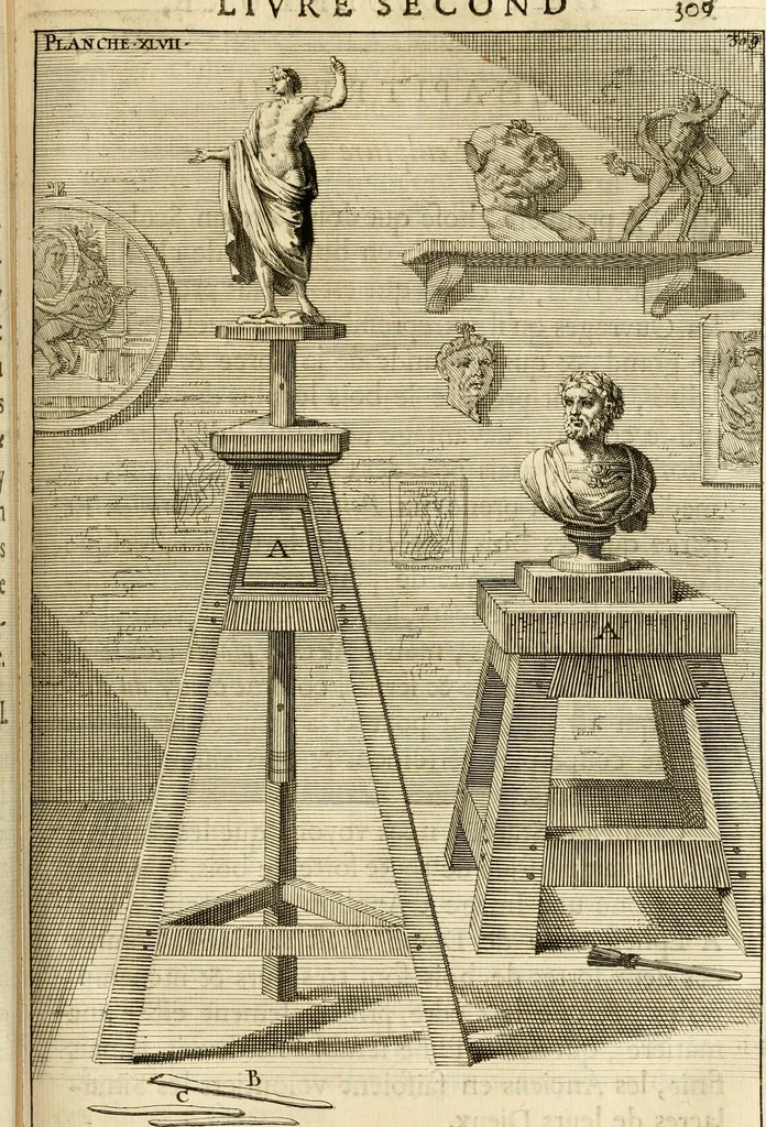 An illustration from Des principes de l'architecture, de la sculpture, de la peinture et des autres arts qui en dependent : avec un dictionnaire des terms propres à chacun de ces arts, 1690, leaf 338