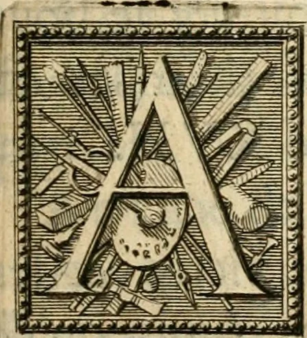 An illustration from Des principes de l'architecture, de la sculpture, de la peinture et des autres arts qui en dependent : avec un dictionnaire des terms propres à chacun de ces arts, 1690, leaf 494