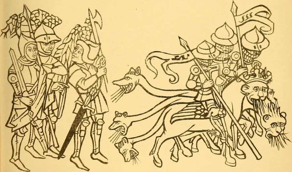An illustration from Principia typographica. The block-books, or xylographic delineations of scripture history; issued in Holland, Flanders and Germany, during the fifteenth century, exemplified and considered in connexion with the origin of printing. To which is added an attempt to elucidate the character of the paper-marks of the period, 1858, leaf 82