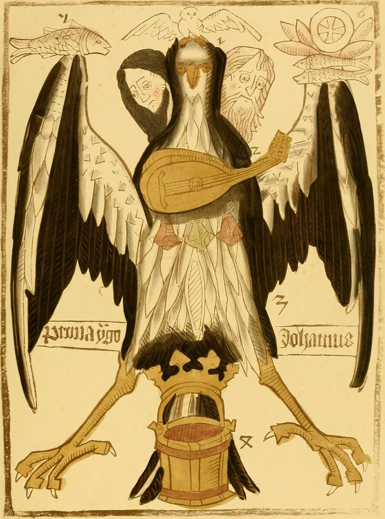 An illustration from Principia typographica. The block-books, or xylographic delineations of scripture history; issued in Holland, Flanders and Germany, during the fifteenth century, exemplified and considered in connexion with the origin of printing. To which is added an attempt to elucidate the character of the paper-marks of the period, 1858, leaf 12