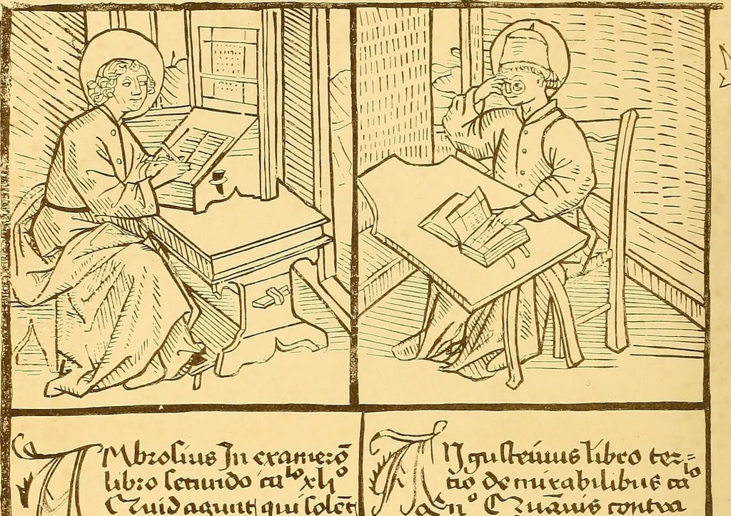 An illustration from Principia typographica. The block-books, or xylographic delineations of scripture history; issued in Holland, Flanders and Germany, during the fifteenth century, exemplified and considered in connexion with the origin of printing. To which is added an attempt to elucidate the character of the paper-marks of the period, 1858, leaf 125