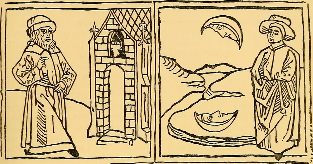 An illustration from Principia typographica. The block-books, or xylographic delineations of scripture history; issued in Holland, Flanders and Germany, during the fifteenth century, exemplified and considered in connexion with the origin of printing. To which is added an attempt to elucidate the character of the paper-marks of the period, 1858, leaf 134